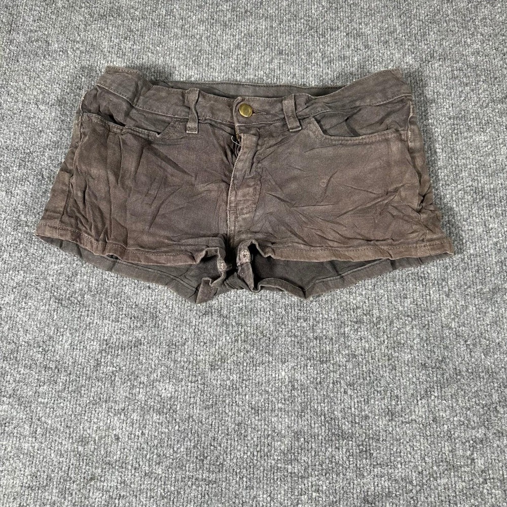 American Apparel Shorts Womens Size 27 Faded Black Denim Low Rise Mini Casual